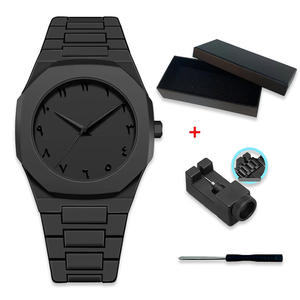 Fashion Black Men's Arabic Dial Quartz Watch Gift Set Wholesale Custom Wrist Watches Montre Arabe Pour Homme
