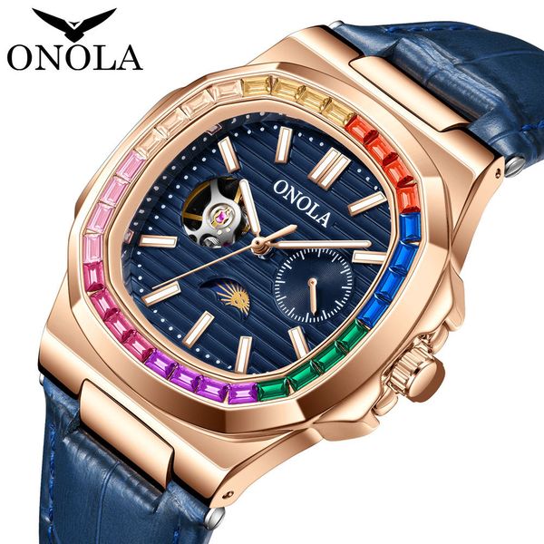 ONOLA 3855CH- New Fashion Diamond Mechanical Watch Custom Men Tourbillon Automatic Watch