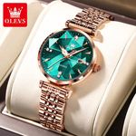 OLEVS 5536 Watch for Women Luxury Jewelry Design Rose Gold Steel Quartz Watches Waterproof Fashion Brand Ladies Watches